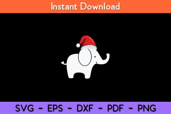 Christmas 2024 Elephant Funny Svg Design for Graphics and Crafts