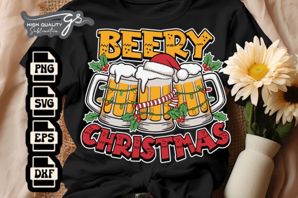 Christmas Berry Beer Funny SVG for Crafts and Graphics