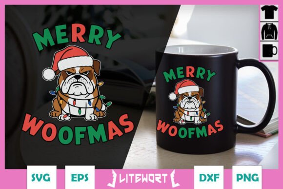 Christmas Bulldog Puns Funny SVG for Local Business Branding