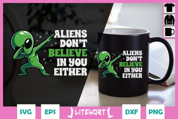 Dabbing Aliens Funny SVG for Crafts and Graphics