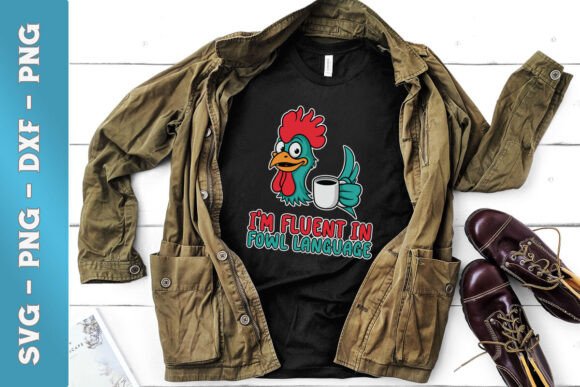 I m Fluent in Fowl Language Funny SVG for Crafts and Graphics