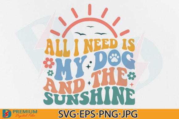 Retro Dog Mom SVG for T-Shirt Designs