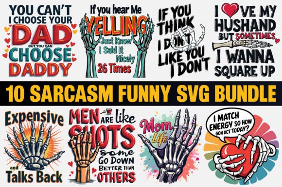 Sarcasm Funny SVG Bundle for Crafts and Graphics