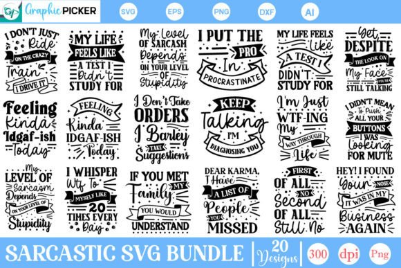 Sarcastic SVG Bundle for Crafts and Graphics