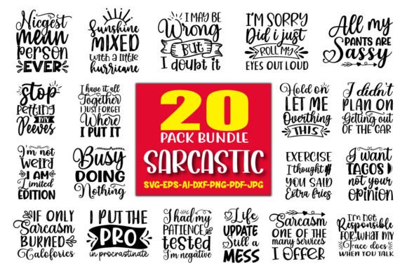 Sarcastic SVG Bundle for Graphics and Crafts